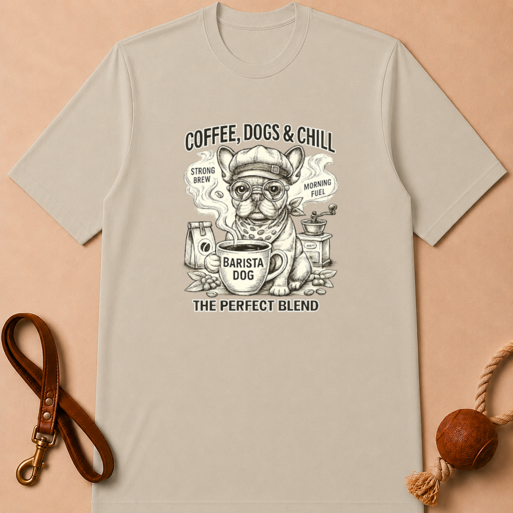 BARISTA FRENCH BULLDOG T-SHIRT