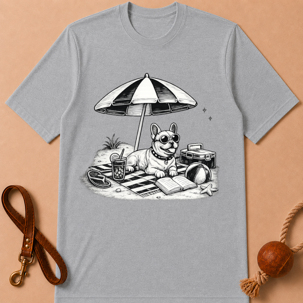 FRENCH BULLDOG BEACH VIBES T-SHIRT