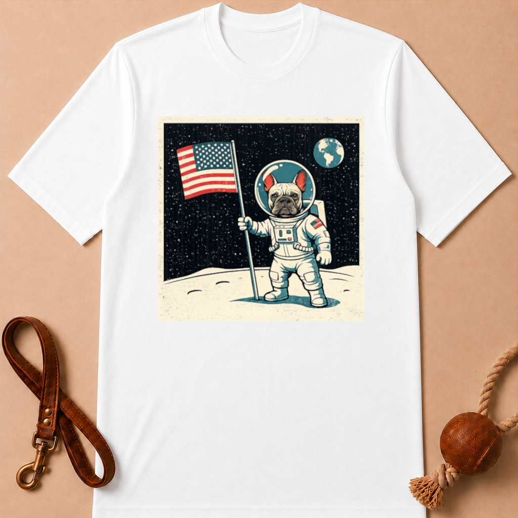 MOON LANDING FRENCHIE T-SHIRT