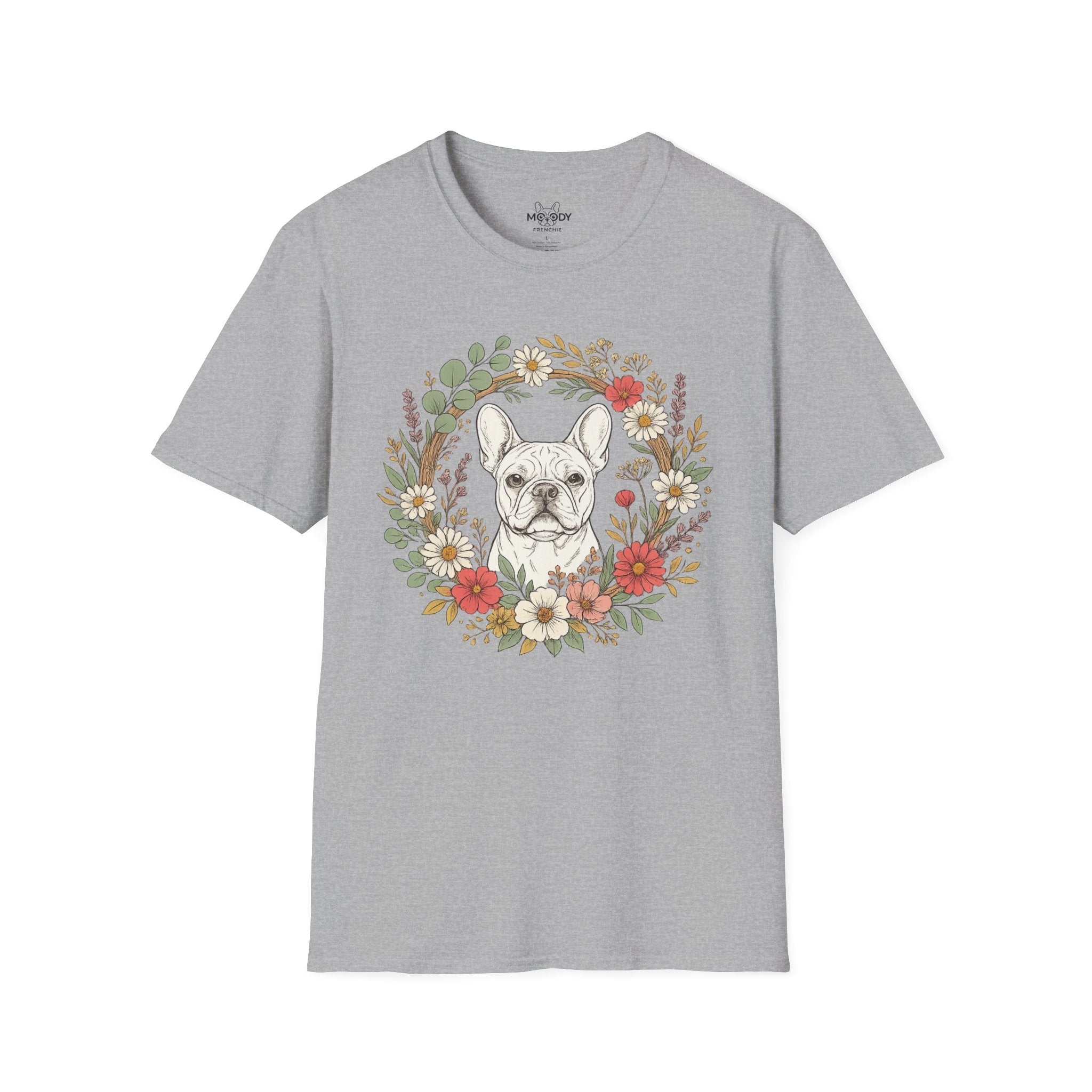 FLORAL FRENCH BULLDOG T-SHIRT