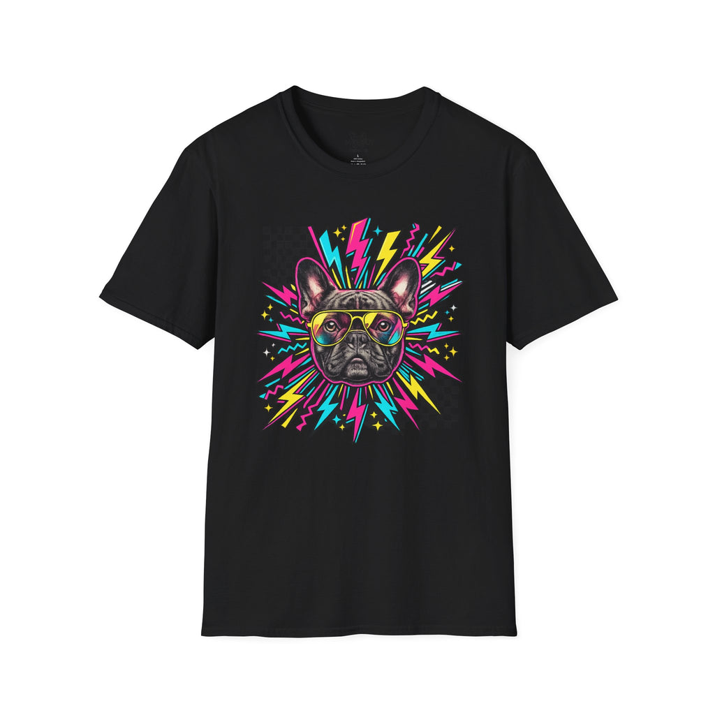 RETRO NEON FRENCH BULLDOG T-SHIRT