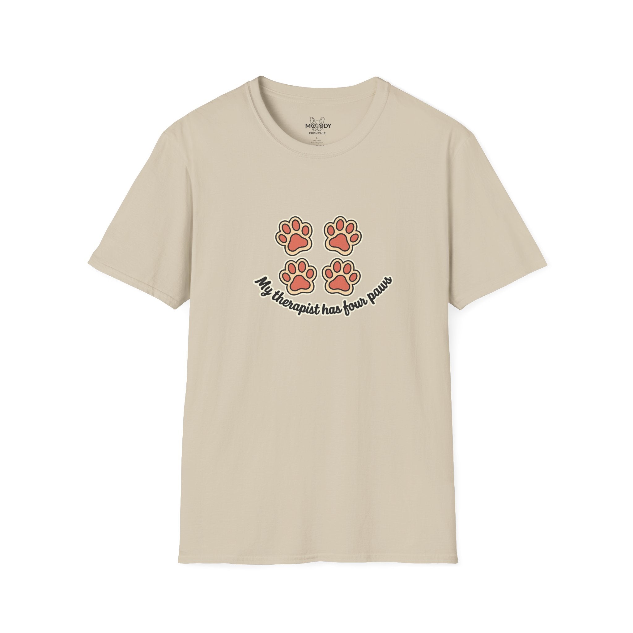 MY THERAPIST HAS FOUR PAWS FRENCH BULLDOG T-SHIRT