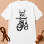 FRENCH BULLDOG CYCLIST T-SHIRT