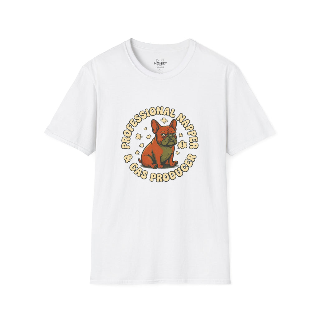 PROFESSIONAL NAPPER & GAS PRODUCER FRENCH BULLDOG T-SHIRT