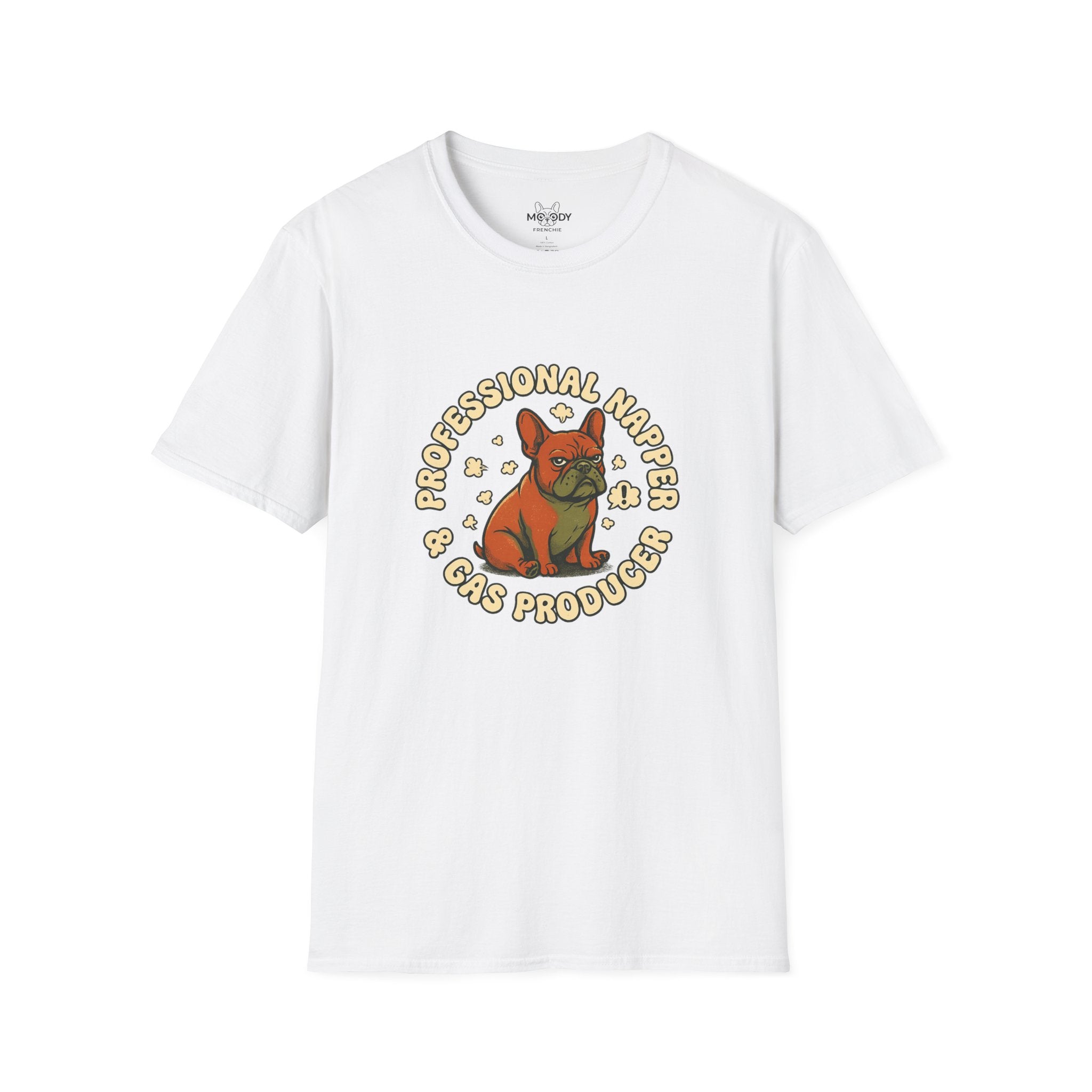 PROFESSIONAL NAPPER & GAS PRODUCER FRENCH BULLDOG T-SHIRT