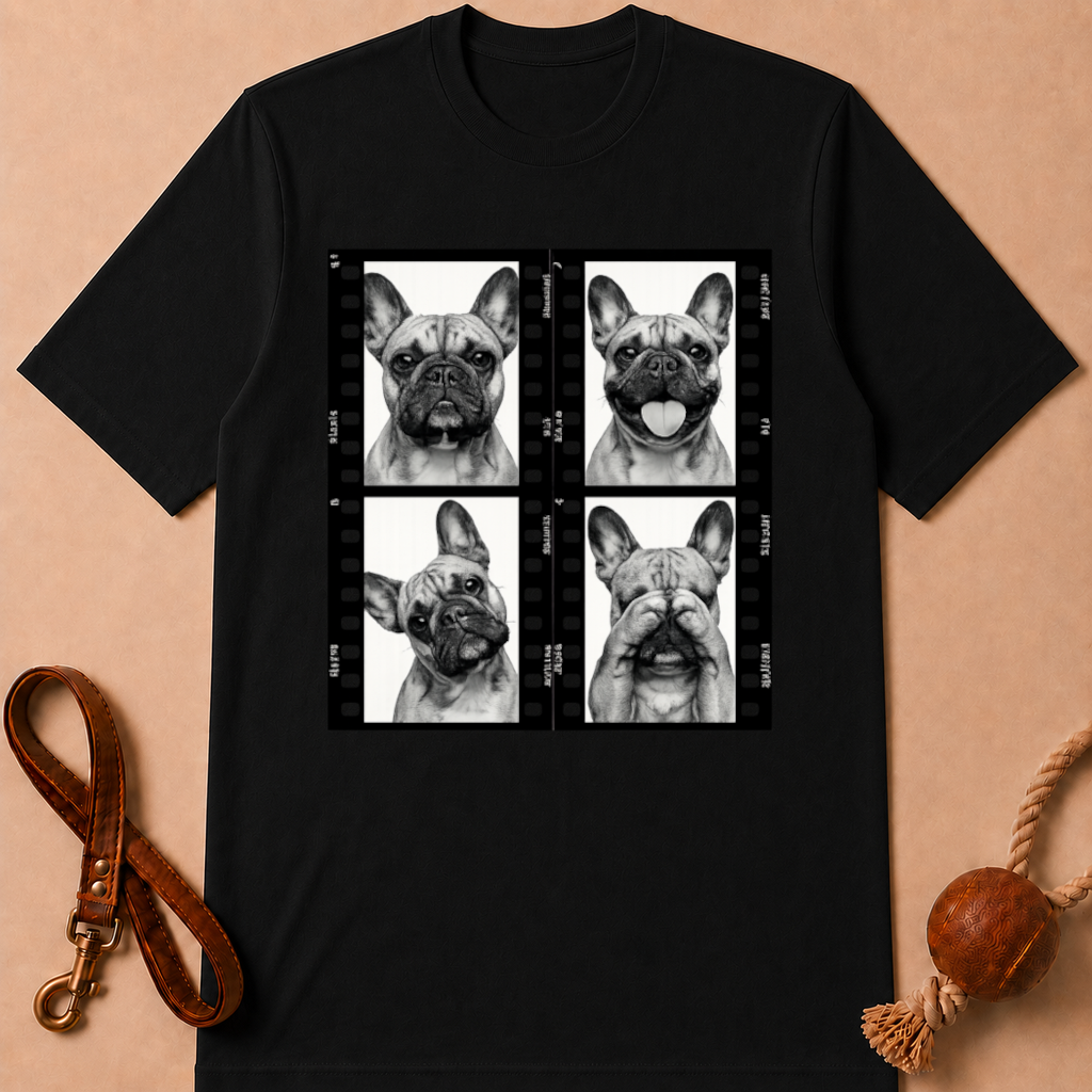 FILM FRAME FRENCH BULLDOG T-SHIRT
