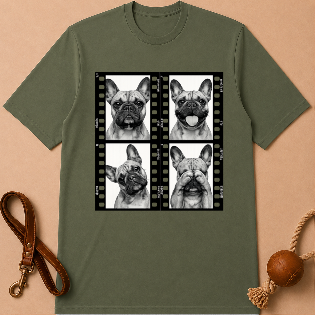 FILM FRAME FRENCH BULLDOG T-SHIRT