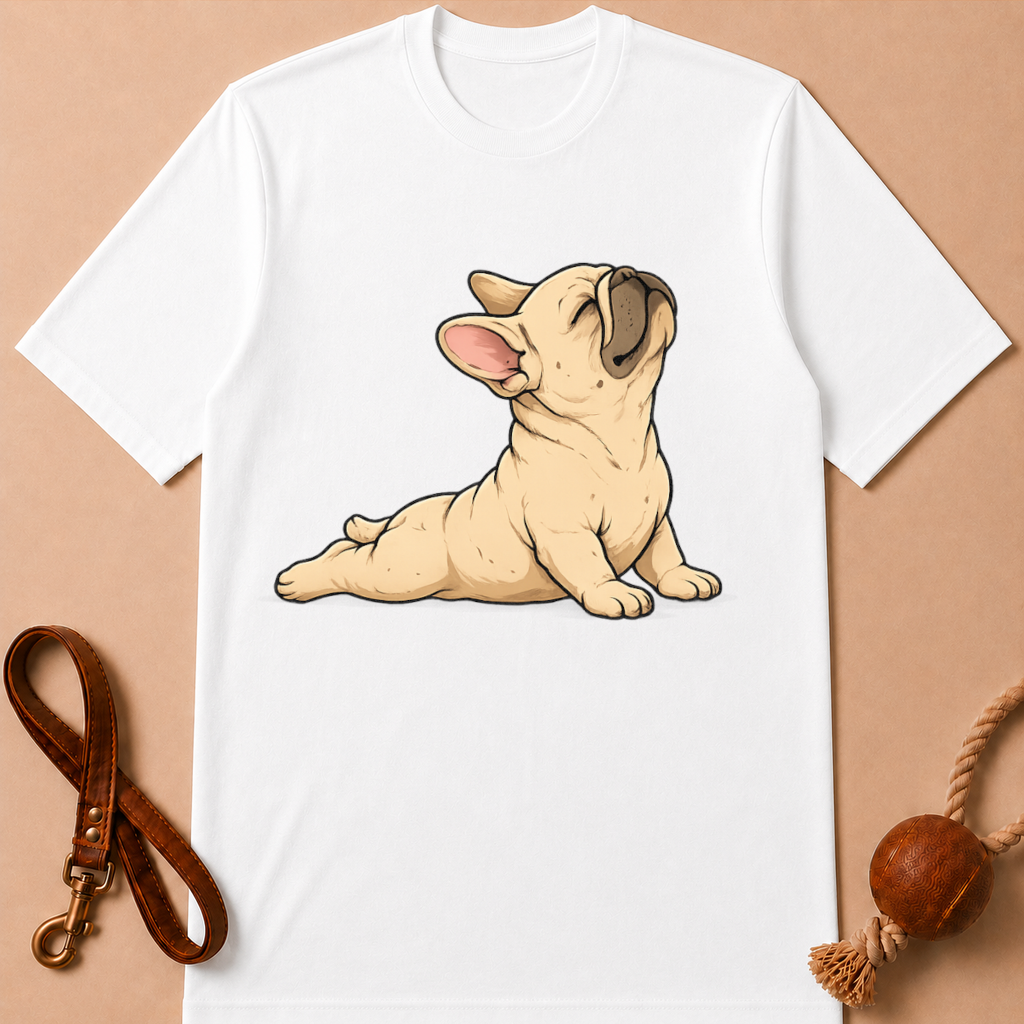 YOGA FRENCH BULLDOG T-SHIRT