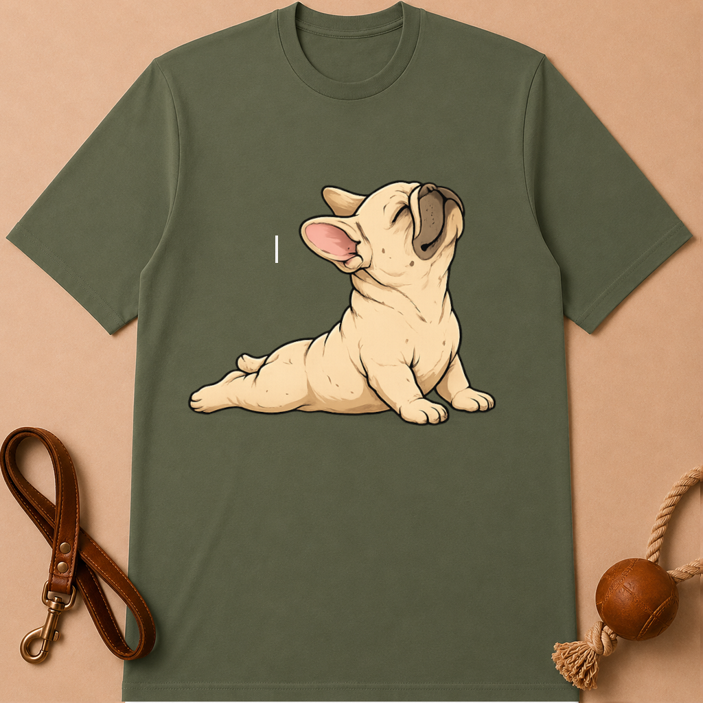 YOGA FRENCH BULLDOG T-SHIRT