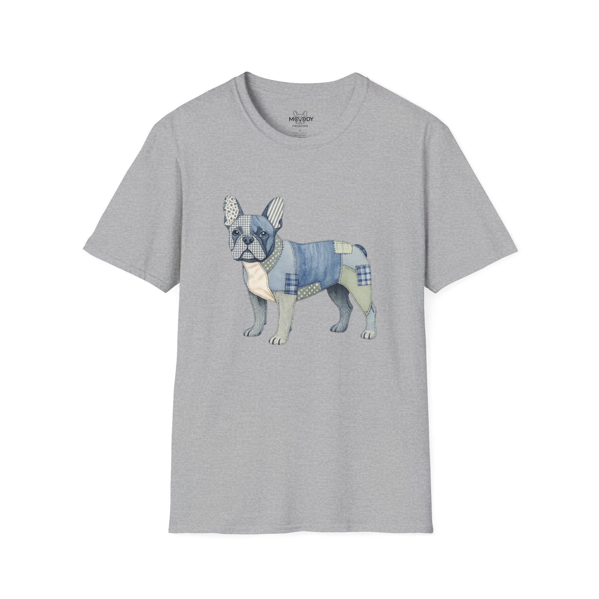 PATCHWORK FRENCH BULLDOG T-SHIRT