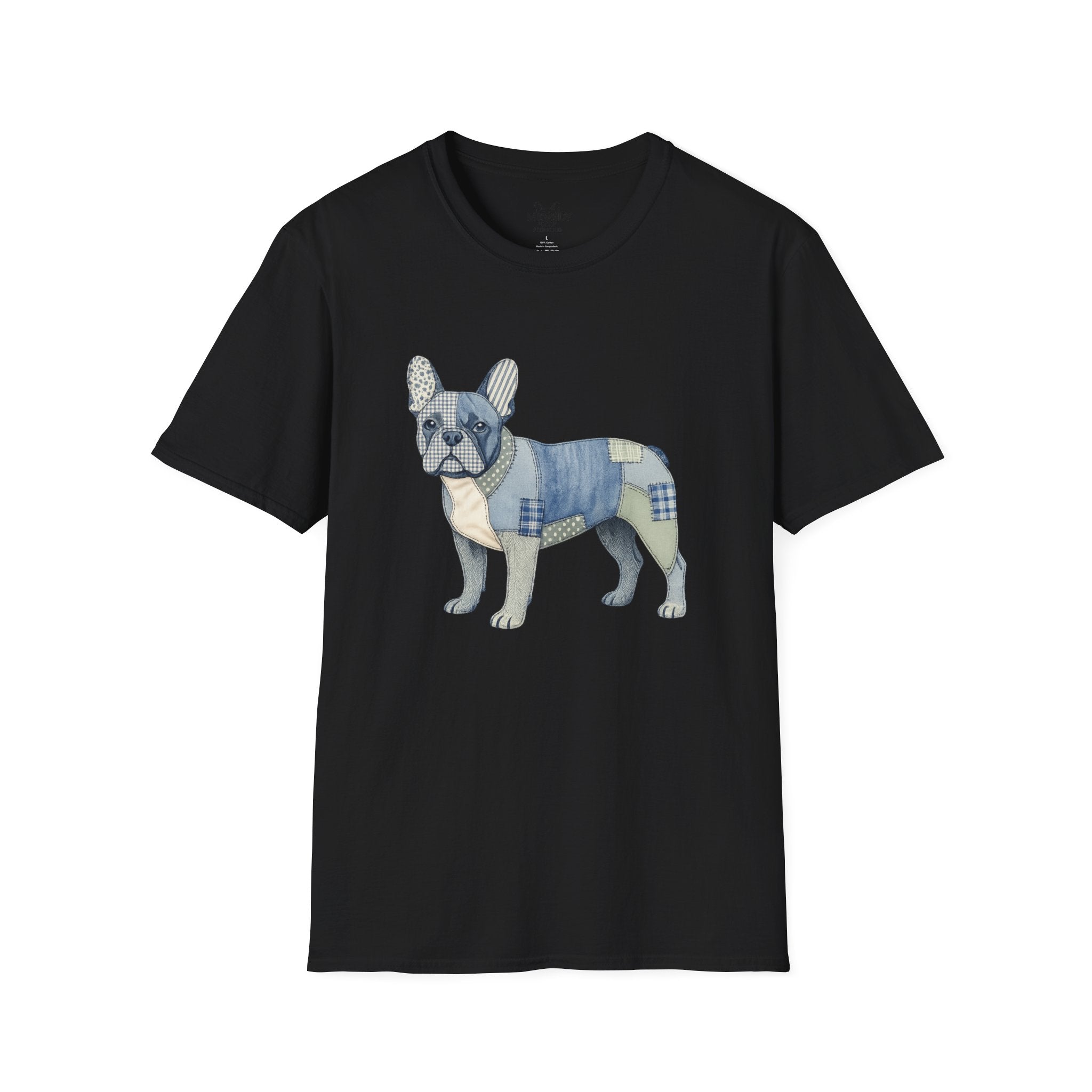 PATCHWORK FRENCH BULLDOG T-SHIRT