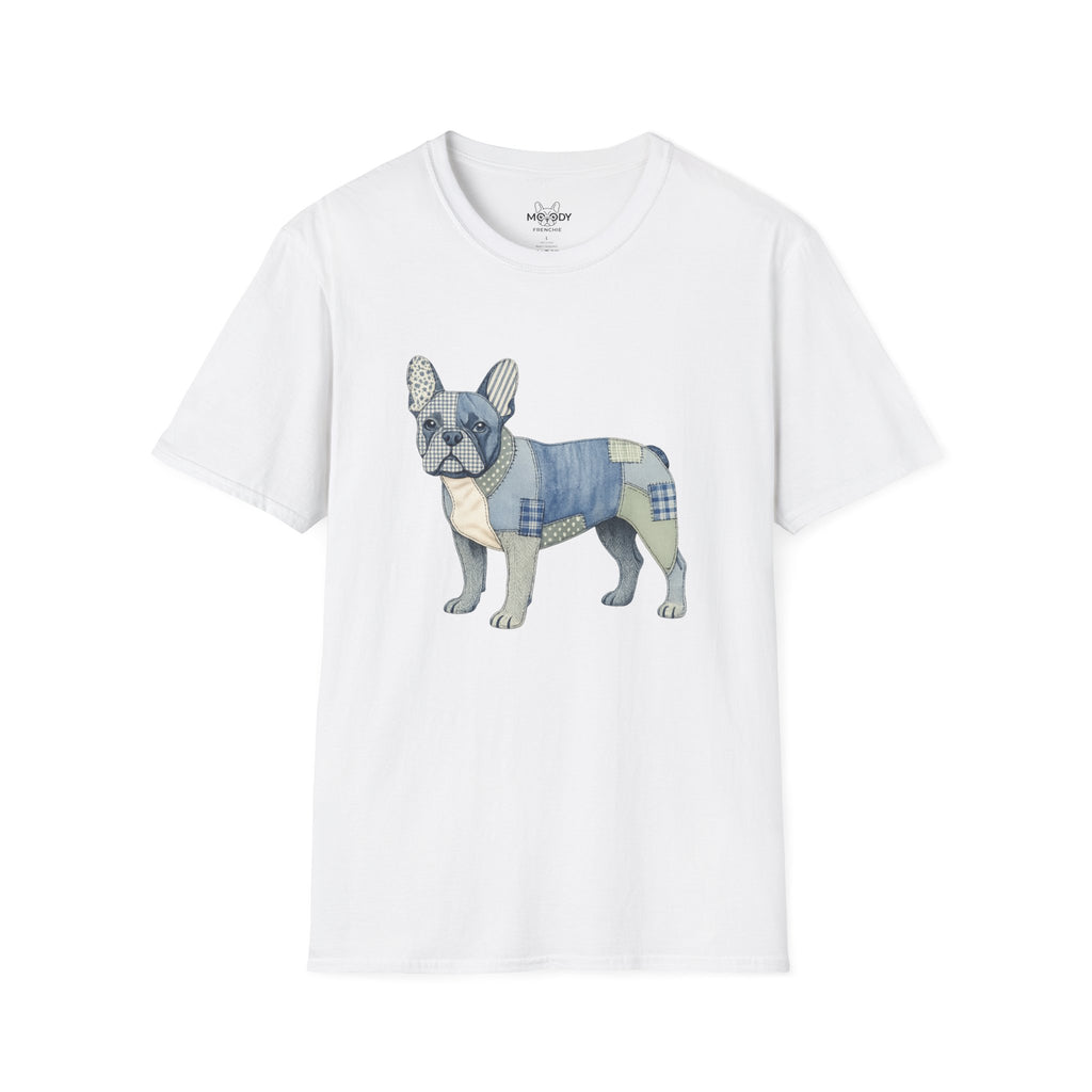 PATCHWORK FRENCH BULLDOG T-SHIRT