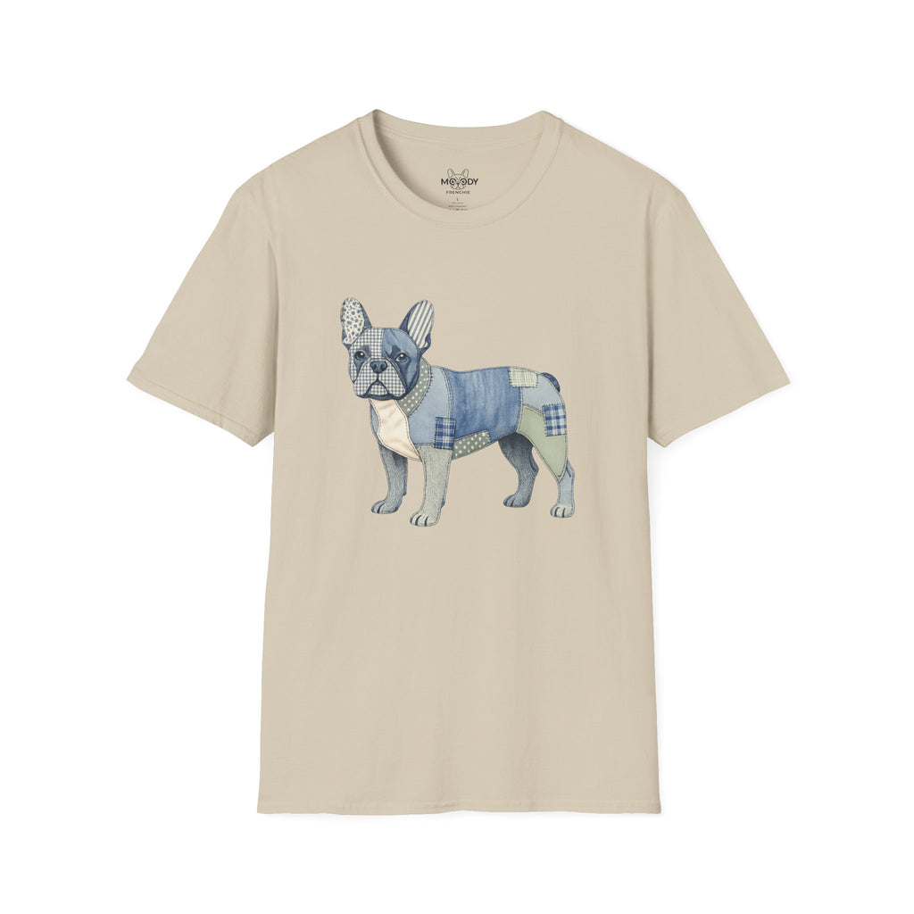 PATCHWORK FRENCH BULLDOG T-SHIRT