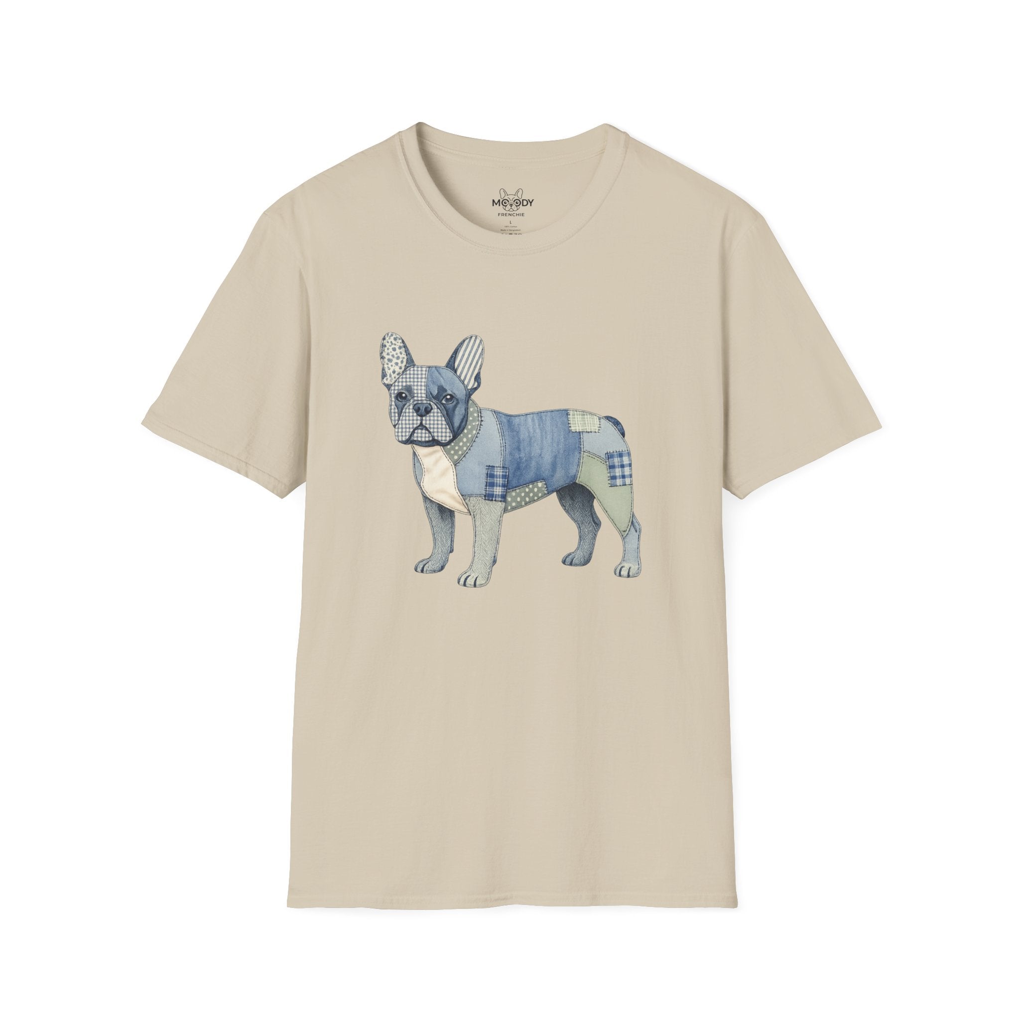 PATCHWORK FRENCH BULLDOG T-SHIRT