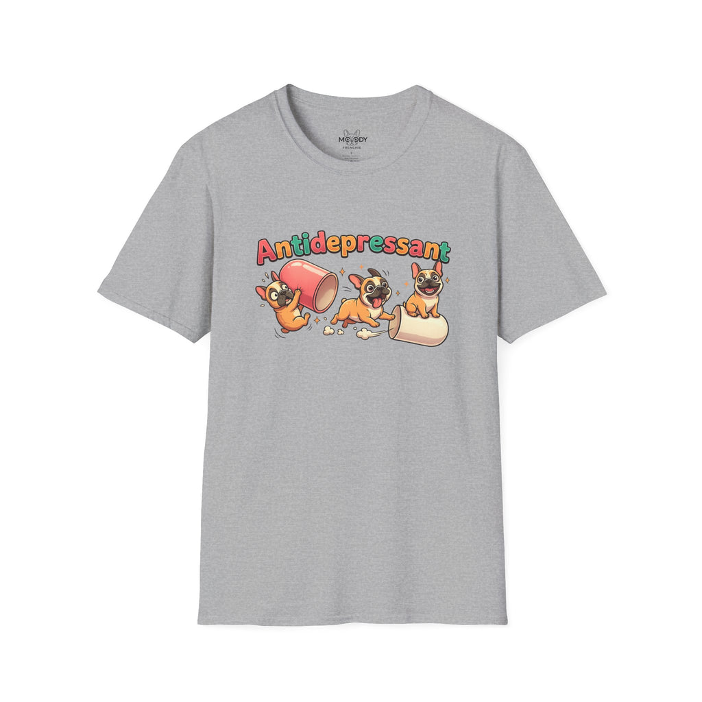 ANTIDEPRESSANT FRENCH BULLDOG T-SHIRT