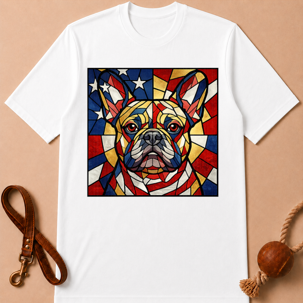 MOSAIC ART FRENCH BULLDOG T-SHIRT
