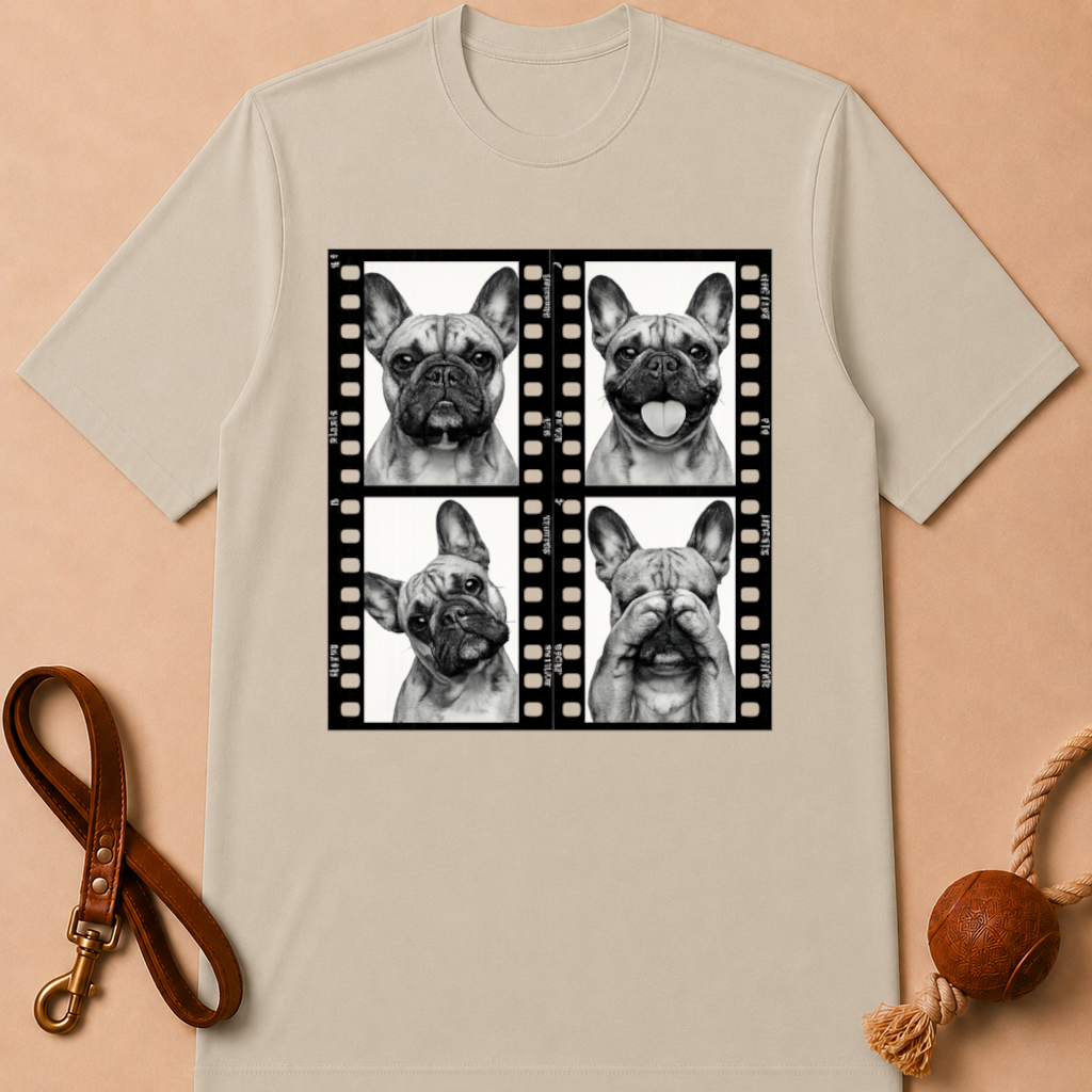 FILM FRAME FRENCH BULLDOG T-SHIRT