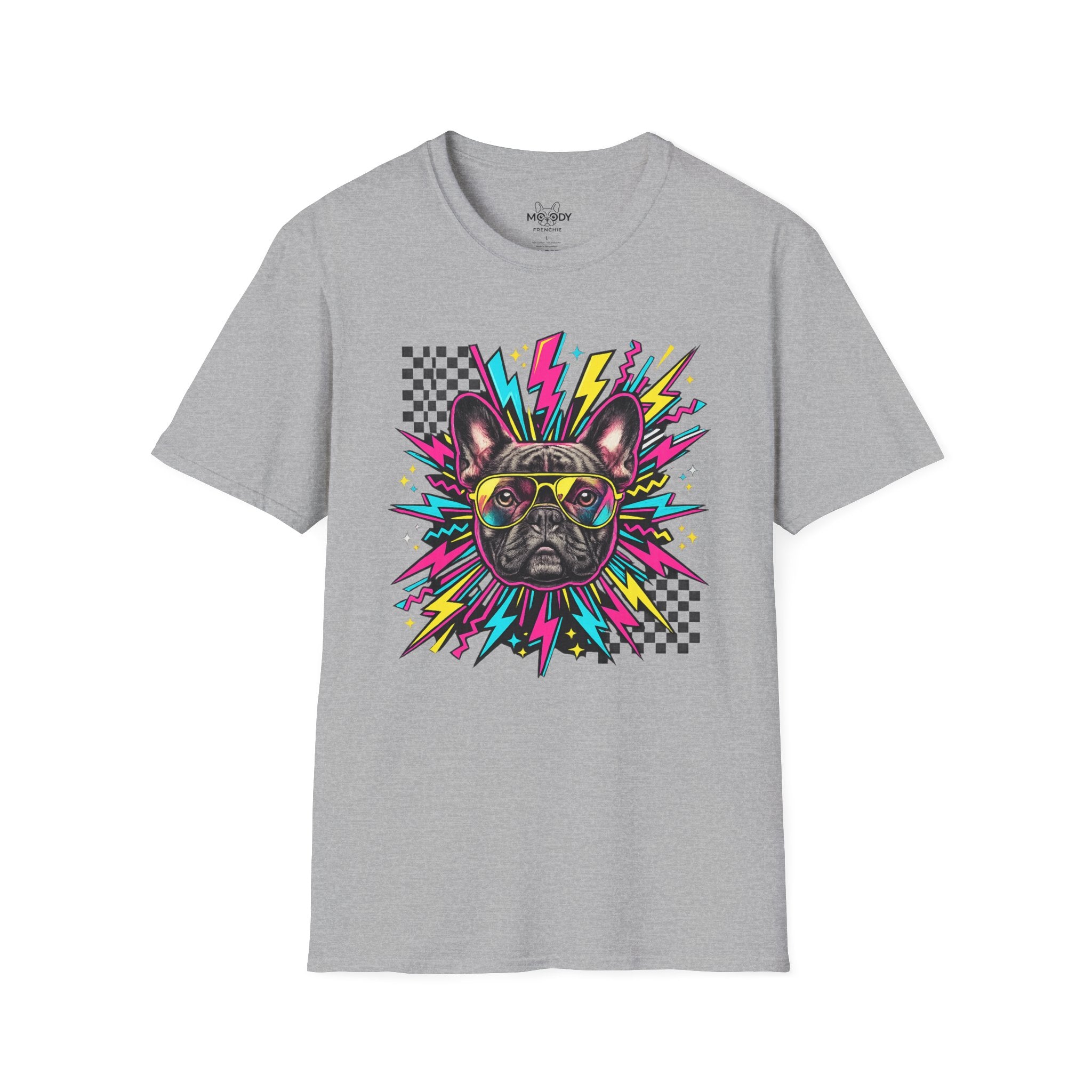 RETRO NEON FRENCH BULLDOG T-SHIRT