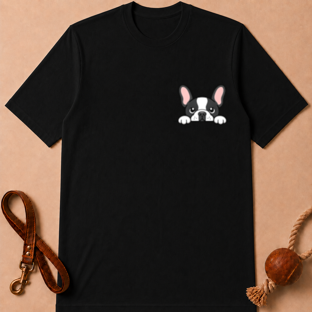 CUTE POCKET FRENCH BULLDOG T-SHIRT