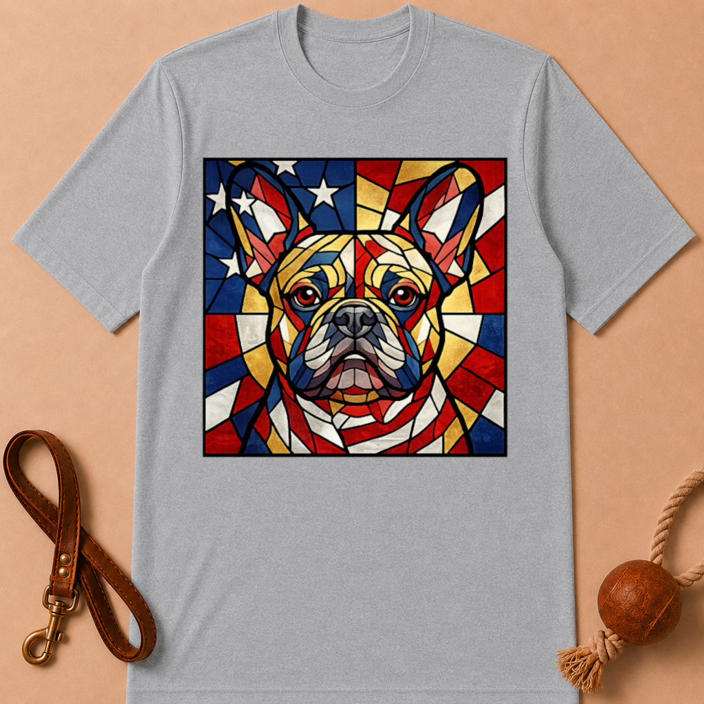 MOSAIC ART FRENCH BULLDOG T-SHIRT