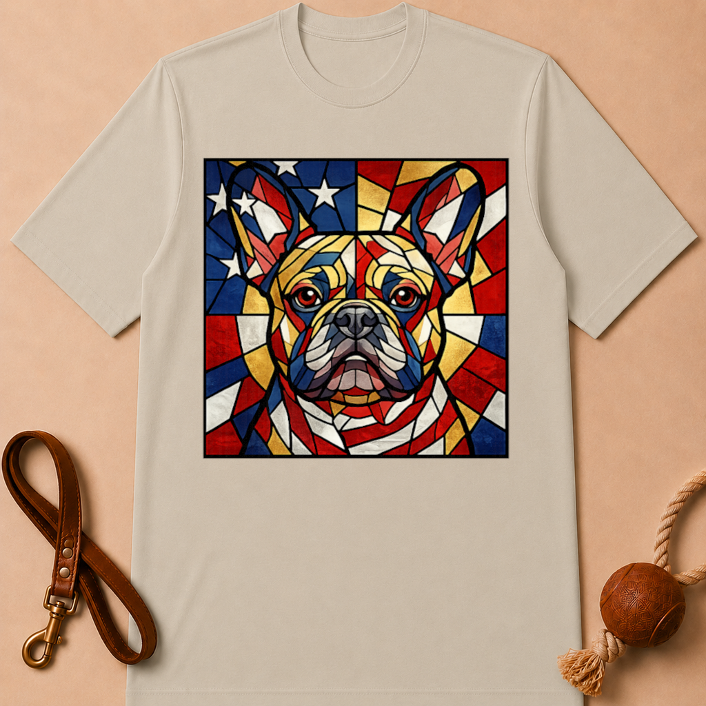 MOSAIC ART FRENCH BULLDOG T-SHIRT