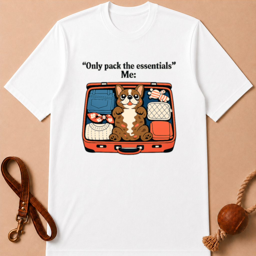 ONLY PACK THE ESSENTIALS FRENCH BULLDOG T-SHIRT