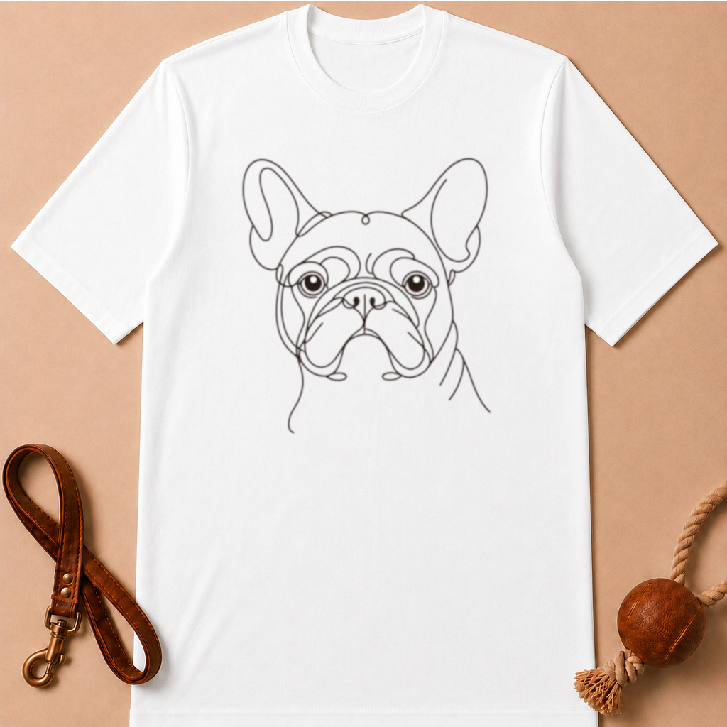 LINE FRENCH BULLDOG T-SHIRT