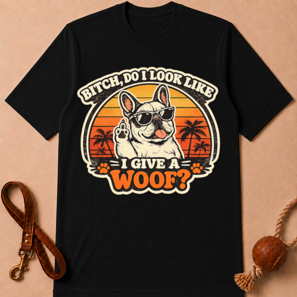 BITCH DO I LOOK LIKE I GIVE A WOOF T-SHIRT