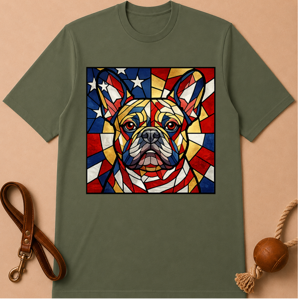 MOSAIC ART FRENCH BULLDOG T-SHIRT