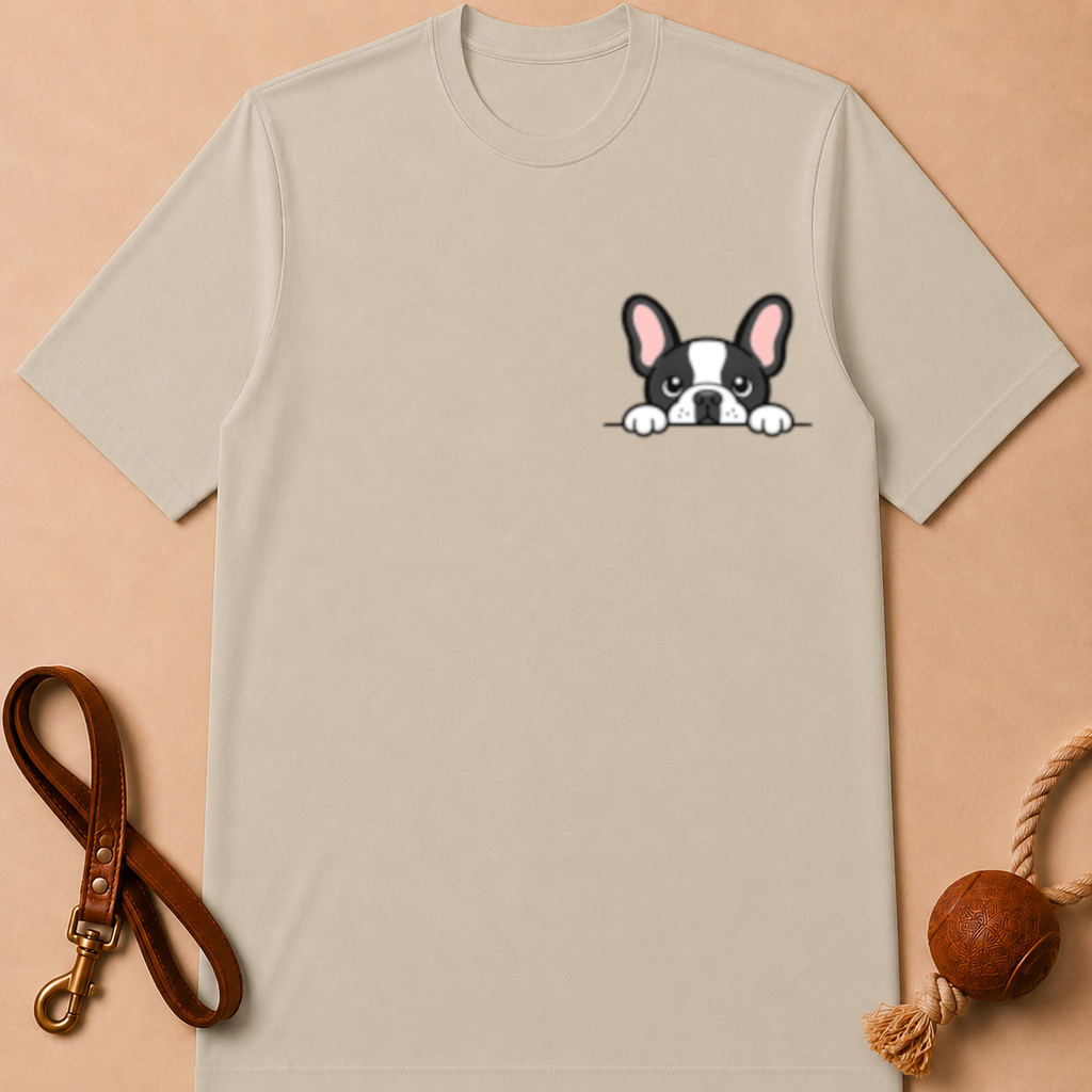 CUTE POCKET FRENCH BULLDOG T-SHIRT