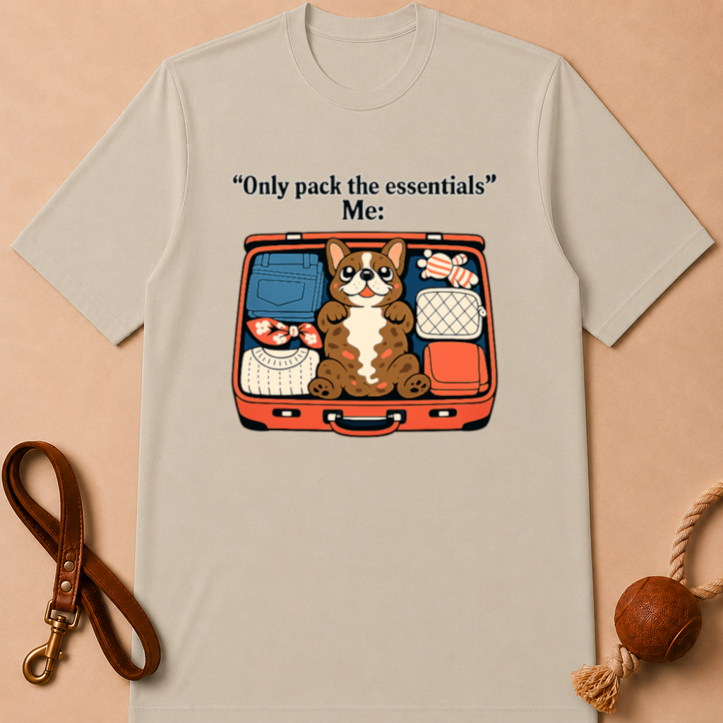 ONLY PACK THE ESSENTIALS FRENCH BULLDOG T-SHIRT