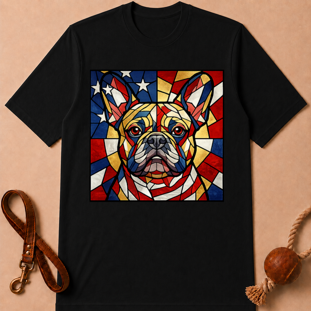 MOSAIC ART FRENCH BULLDOG T-SHIRT