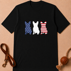 AMERICAN FLAG FRENCH BULLDOG T-SHIRT