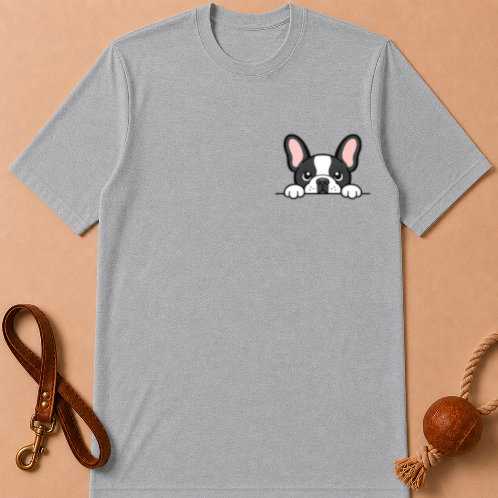 CUTE POCKET FRENCH BULLDOG T-SHIRT