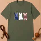 AMERICAN FLAG FRENCH BULLDOG T-SHIRT