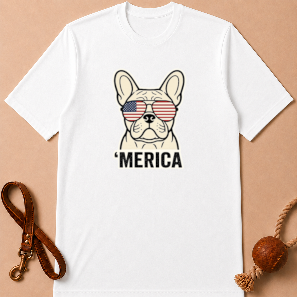 'MERICA FRENCH BULLDOG T-SHIRT