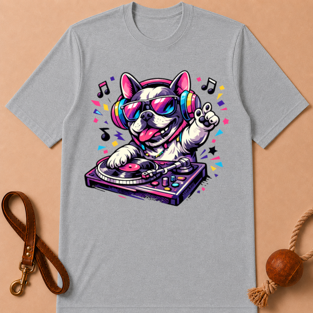 DJ FRENCH BULLDOG T-SHIRT