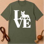 LOVE FRENCH BULLDOG T-SHIRT