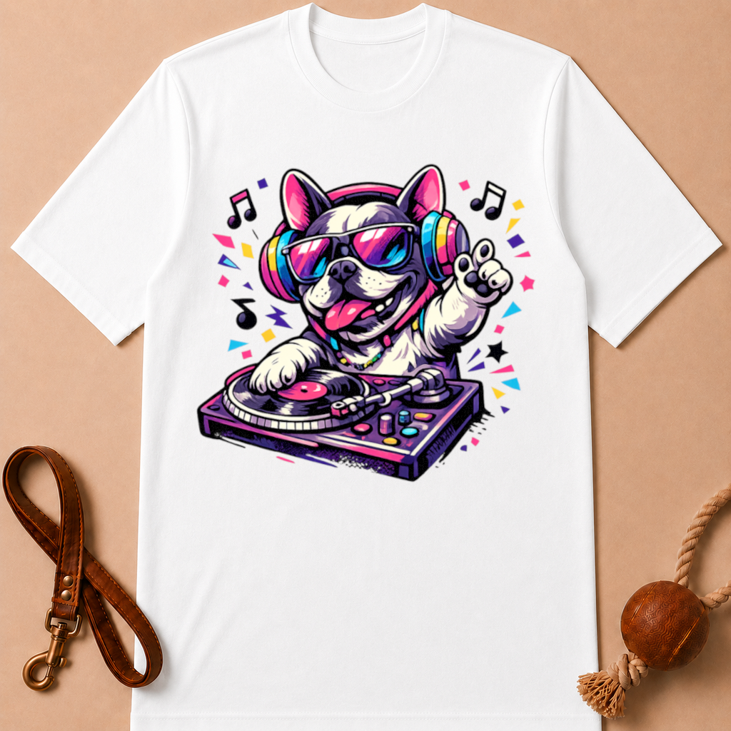 DJ FRENCH BULLDOG T-SHIRT