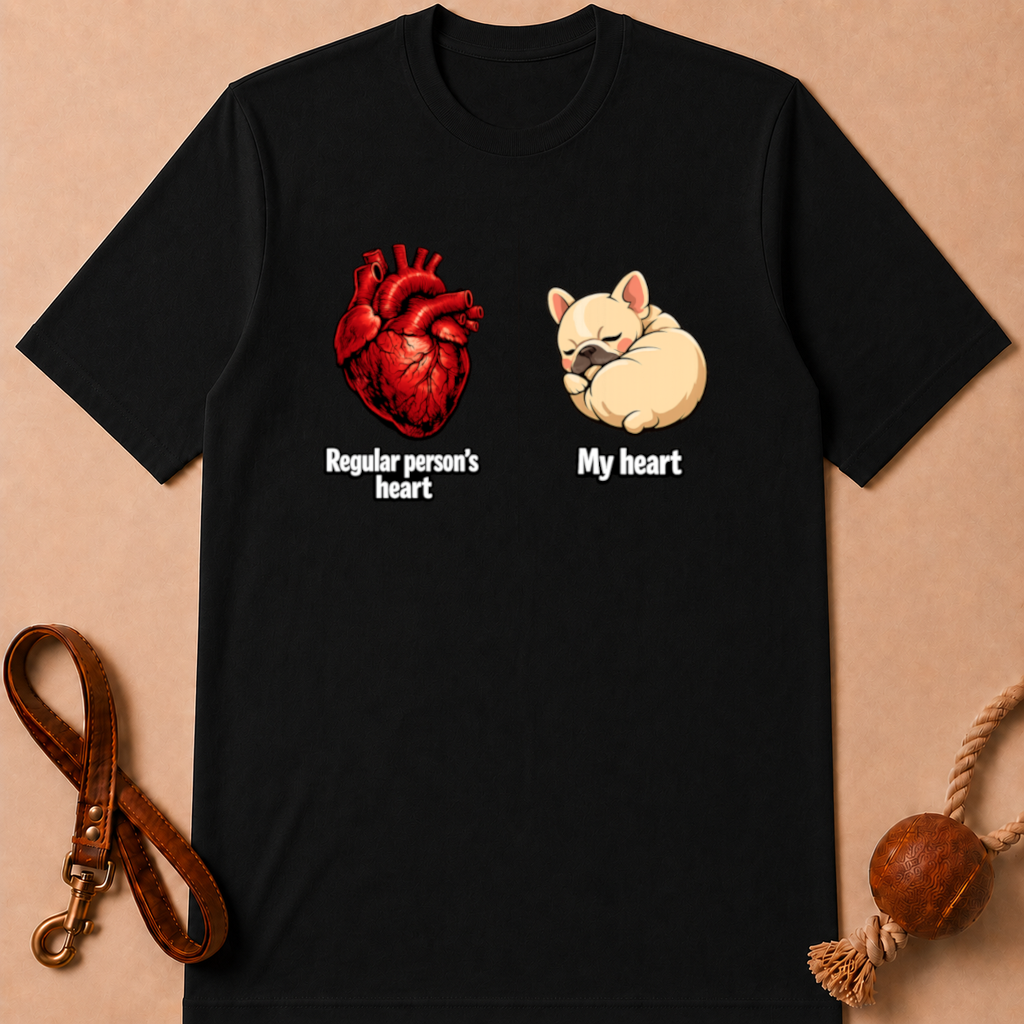 HEART FRENCH BULLDOG T-SHIRT