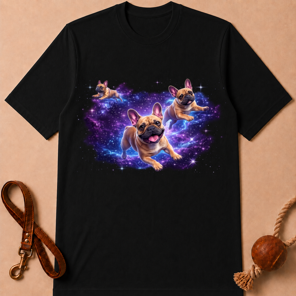 GALAXY FRENCH BULLDOG T-SHIRT