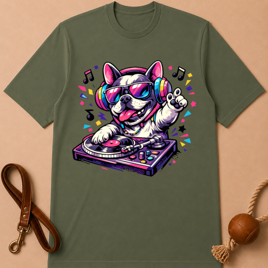DJ FRENCH BULLDOG T-SHIRT