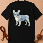 PATCHWORK FRENCH BULLDOG T-SHIRT