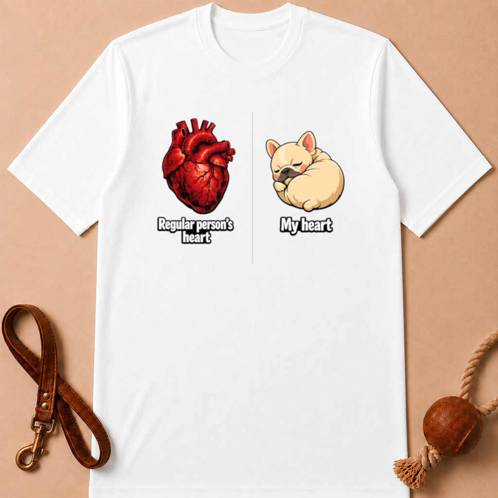 HEART FRENCH BULLDOG T-SHIRT