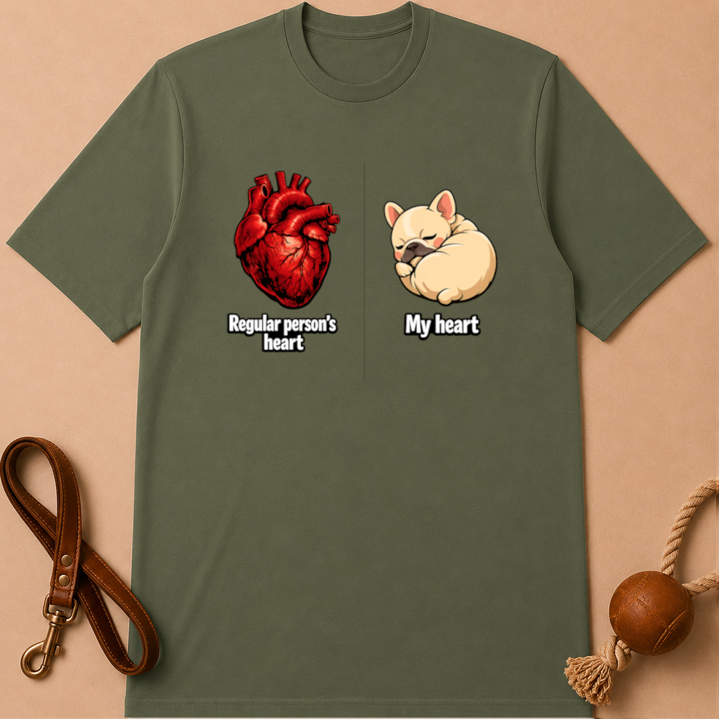 HEART FRENCH BULLDOG T-SHIRT