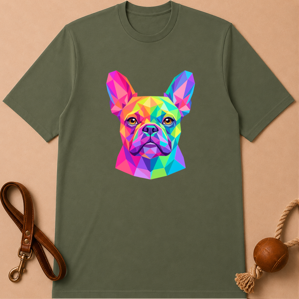 GEOMETRIC FRENCH BULLDOG T-SHIRT