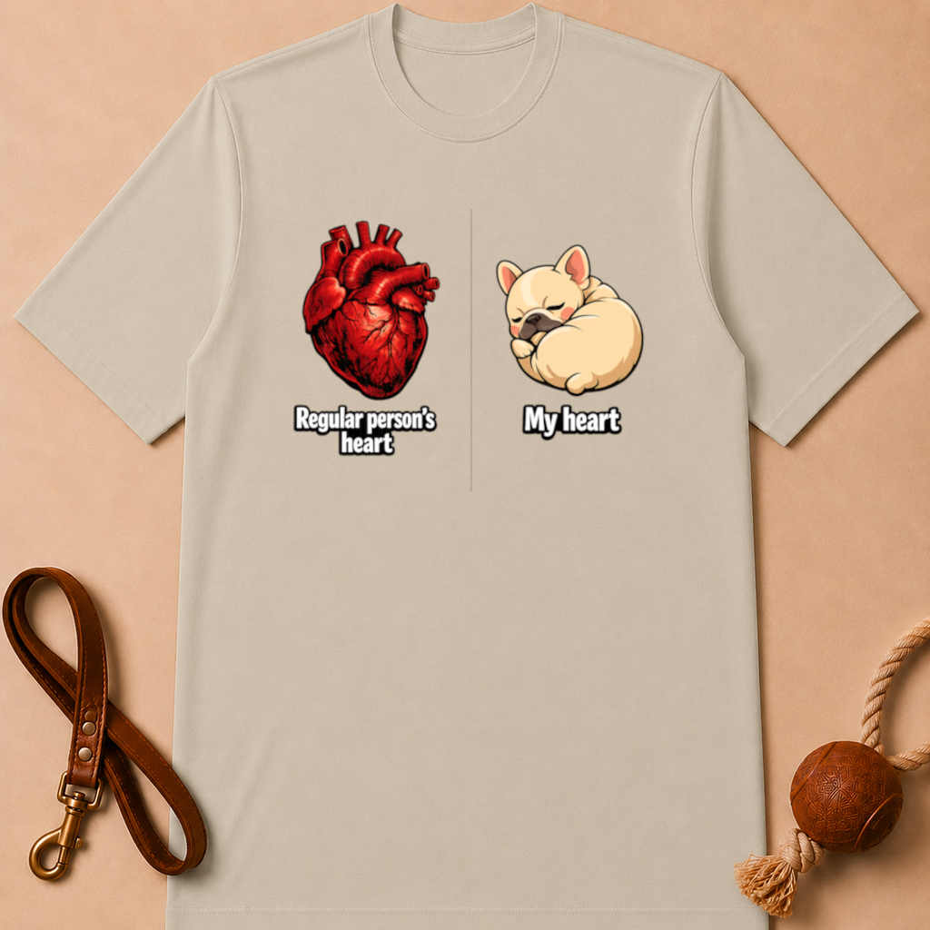 HEART FRENCH BULLDOG T-SHIRT