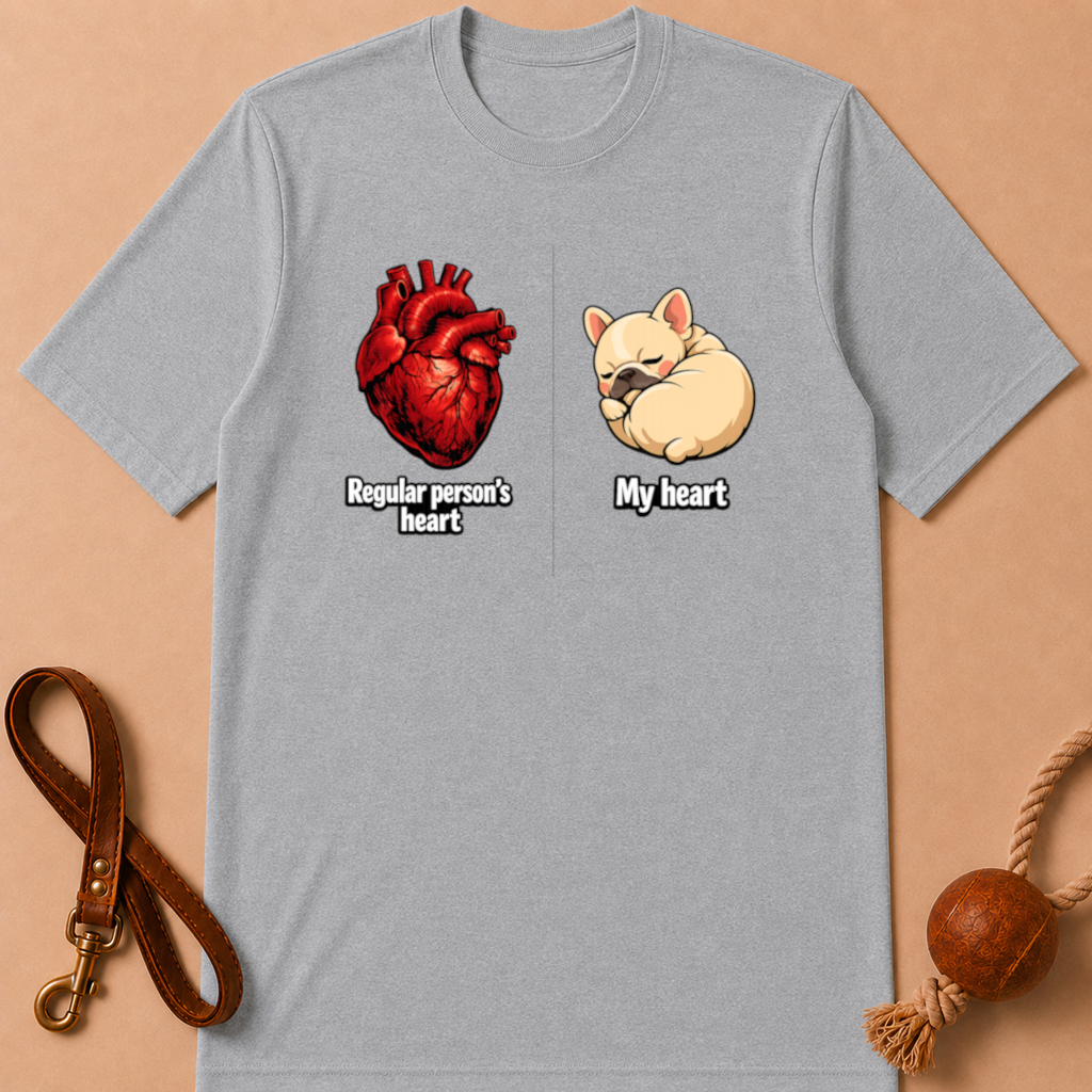 HEART FRENCH BULLDOG T-SHIRT