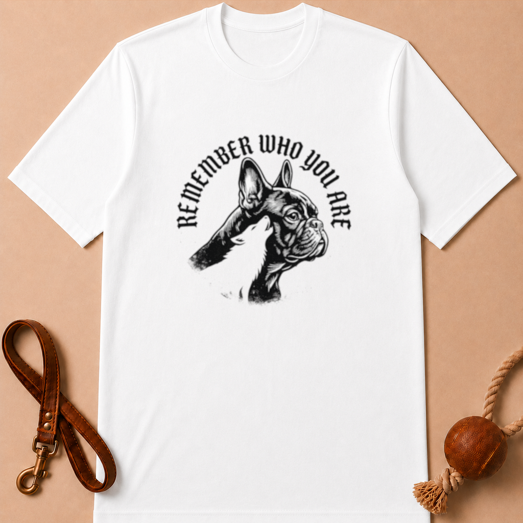 REMEMBER WHO YOU ARE FRENCH BULLDOG T-SHIRT