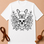 SKULL FRENCH BULLDOG T-SHIRT